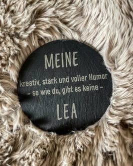 Untersetzer Schiefer rund, gebrochener Rand