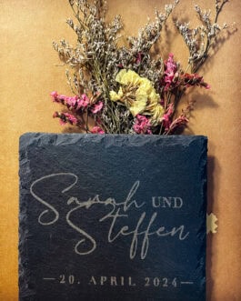 Untersetzer Schiefer, quadratisch, gebrochener Rand