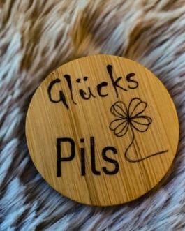 magnetischer Flaschenöffner aus Holz, rund