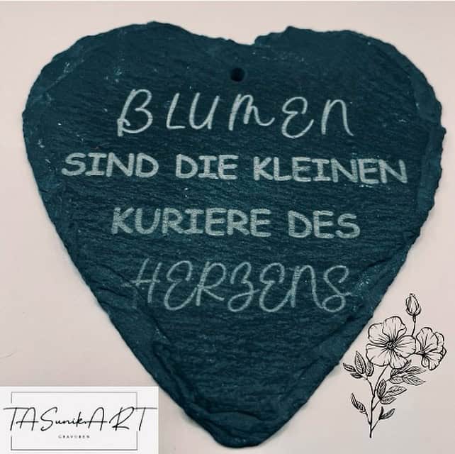 Schiefer-Herz, 10cm – Bild 3